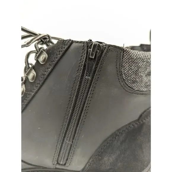 Clarks | Raisie Vita Boot Ankle Leather Zip Up & Tie | Sz 9.5 W - Picture 9 of 12